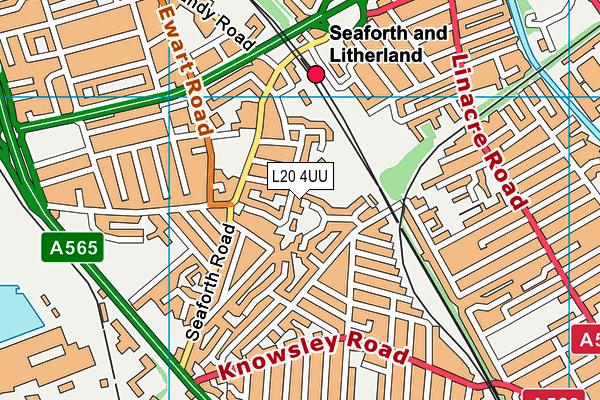 L20 4UU map - OS VectorMap District (Ordnance Survey) L20 4UU map - OS VectorMap District (Ordnance Survey)