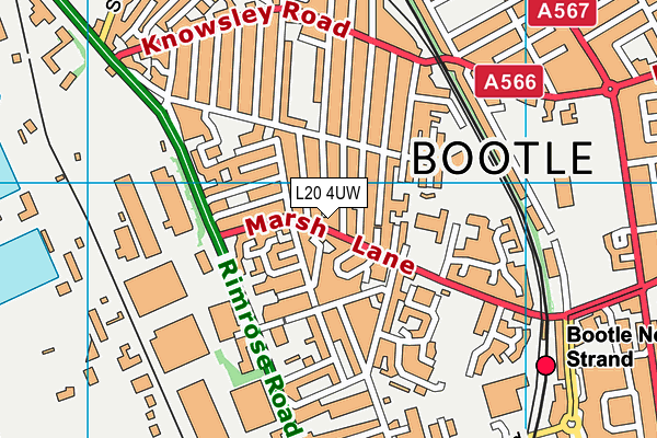 L20 4UW map - OS VectorMap District (Ordnance Survey) L20 4UW map - OS VectorMap District (Ordnance Survey)