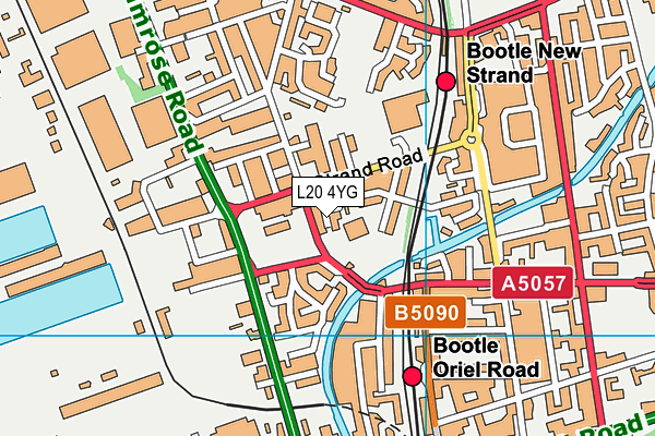 L20 4YG map - OS VectorMap District (Ordnance Survey) L20 4YG map - OS VectorMap District (Ordnance Survey)