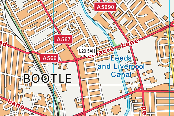 L20 5AH map - OS VectorMap District (Ordnance Survey) L20 5AH map - OS VectorMap District (Ordnance Survey)