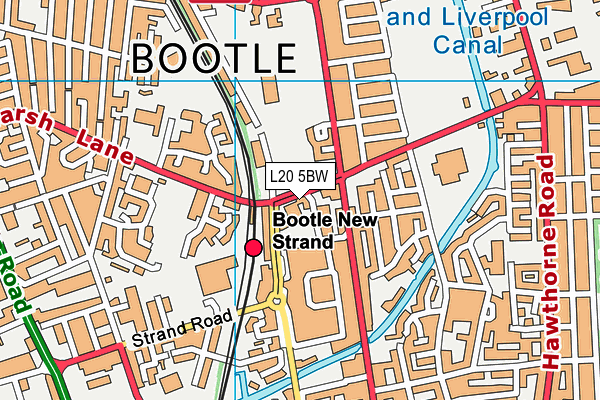 L20 5BW map - OS VectorMap District (Ordnance Survey) L20 5BW map - OS VectorMap District (Ordnance Survey)