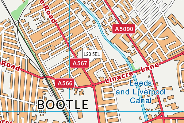 L20 5EL map - OS VectorMap District (Ordnance Survey)