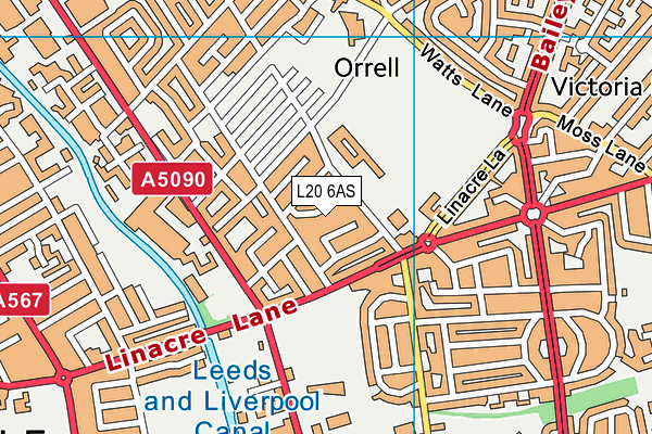 L20 6AS map - OS VectorMap District (Ordnance Survey) L20 6AS map - OS VectorMap District (Ordnance Survey)