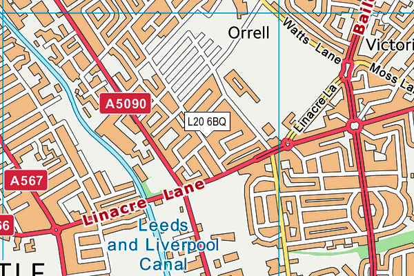L20 6BQ map - OS VectorMap District (Ordnance Survey) L20 6BQ map - OS VectorMap District (Ordnance Survey)