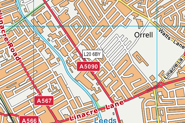 L20 6BY map - OS VectorMap District (Ordnance Survey) L20 6BY map - OS VectorMap District (Ordnance Survey)