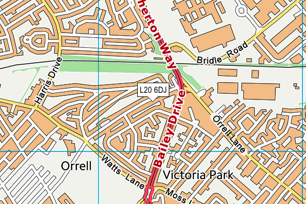L20 6DJ map - OS VectorMap District (Ordnance Survey)