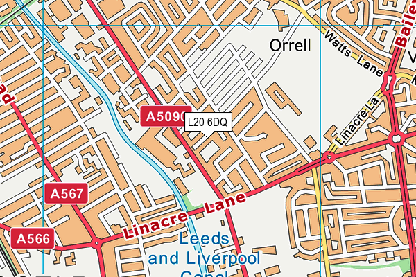 L20 6DQ map - OS VectorMap District (Ordnance Survey) L20 6DQ map - OS VectorMap District (Ordnance Survey)