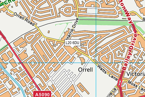 L20 6DU map - OS VectorMap District (Ordnance Survey)