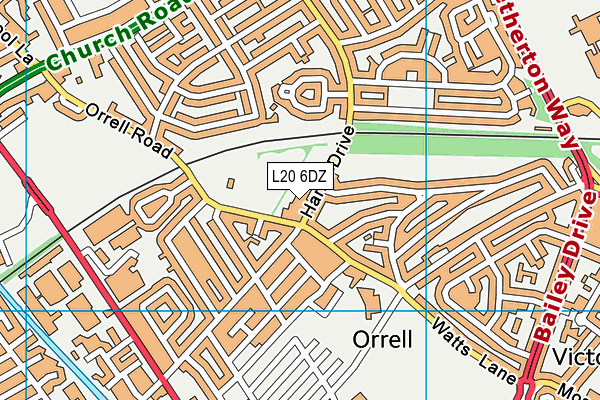 L20 6DZ map - OS VectorMap District (Ordnance Survey) L20 6DZ map - OS VectorMap District (Ordnance Survey)