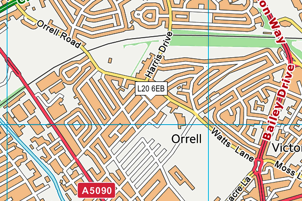 L20 6EB map - OS VectorMap District (Ordnance Survey) L20 6EB map - OS VectorMap District (Ordnance Survey)