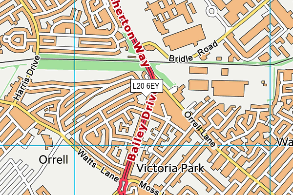 L20 6EY map - OS VectorMap District (Ordnance Survey) L20 6EY map - OS VectorMap District (Ordnance Survey)