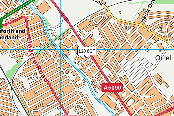L20 6GF map - OS VectorMap District (Ordnance Survey) L20 6GF map - OS VectorMap District (Ordnance Survey)