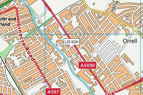 L20 6GH map - OS VectorMap District (Ordnance Survey) L20 6GH map - OS VectorMap District (Ordnance Survey)