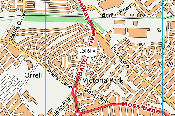 L20 6HA map - OS VectorMap District (Ordnance Survey) L20 6HA map - OS VectorMap District (Ordnance Survey)