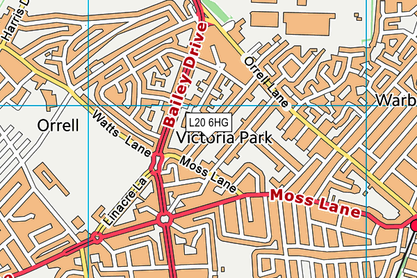 L20 6HG map - OS VectorMap District (Ordnance Survey) L20 6HG map - OS VectorMap District (Ordnance Survey)
