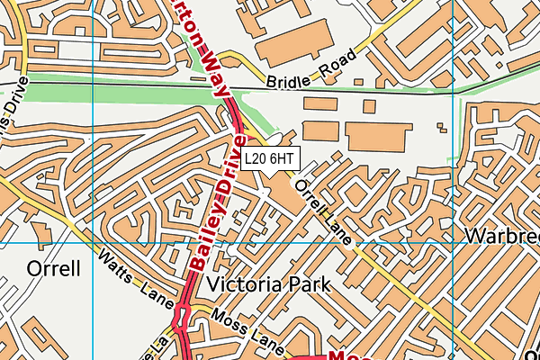 L20 6HT map - OS VectorMap District (Ordnance Survey)