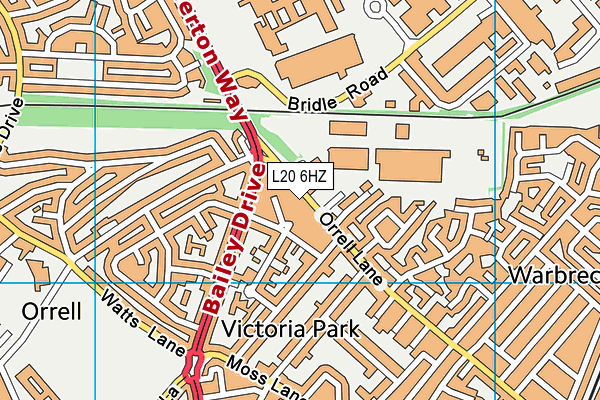 L20 6HZ map - OS VectorMap District (Ordnance Survey)