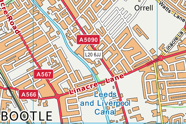 L20 6JJ map - OS VectorMap District (Ordnance Survey) L20 6JJ map - OS VectorMap District (Ordnance Survey)