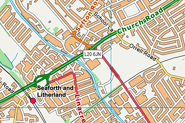 L20 6JN map - OS VectorMap District (Ordnance Survey) L20 6JN map - OS VectorMap District (Ordnance Survey)