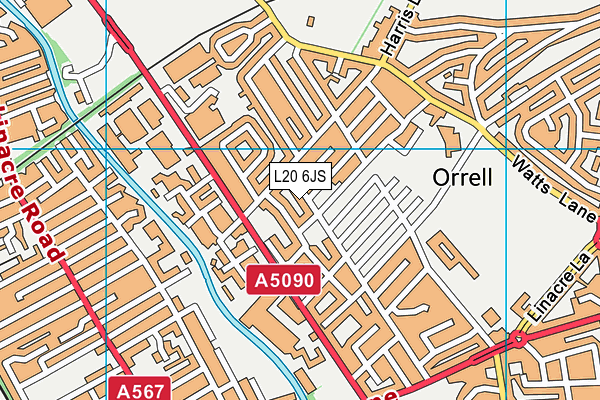 L20 6JS map - OS VectorMap District (Ordnance Survey) L20 6JS map - OS VectorMap District (Ordnance Survey)