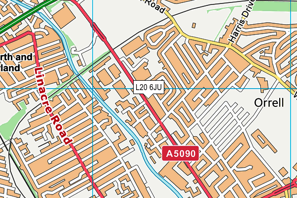 L20 6JU map - OS VectorMap District (Ordnance Survey) L20 6JU map - OS VectorMap District (Ordnance Survey)