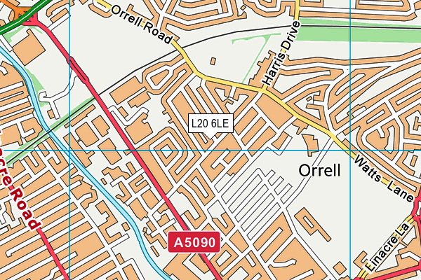L20 6LE map - OS VectorMap District (Ordnance Survey)