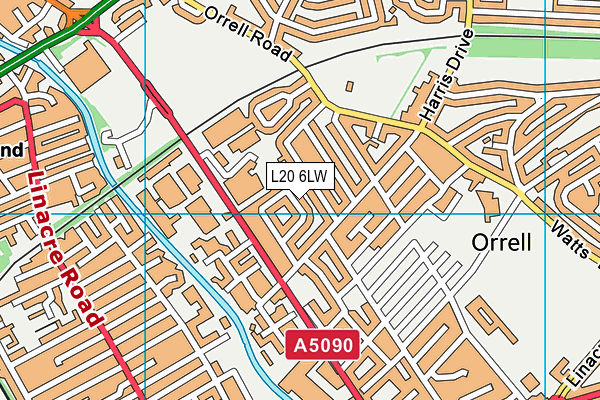 L20 6LW map - OS VectorMap District (Ordnance Survey) L20 6LW map - OS VectorMap District (Ordnance Survey)