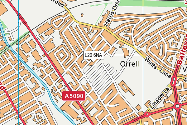L20 6NA map - OS VectorMap District (Ordnance Survey) L20 6NA map - OS VectorMap District (Ordnance Survey)