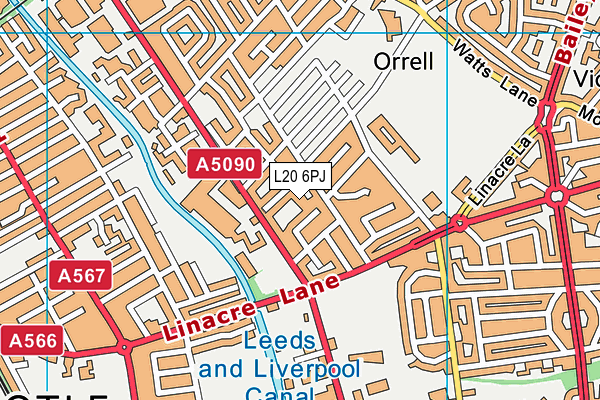 L20 6PJ map - OS VectorMap District (Ordnance Survey) L20 6PJ map - OS VectorMap District (Ordnance Survey)