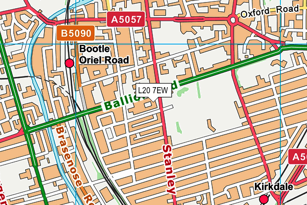 L20 7EW map - OS VectorMap District (Ordnance Survey) L20 7EW map - OS VectorMap District (Ordnance Survey)