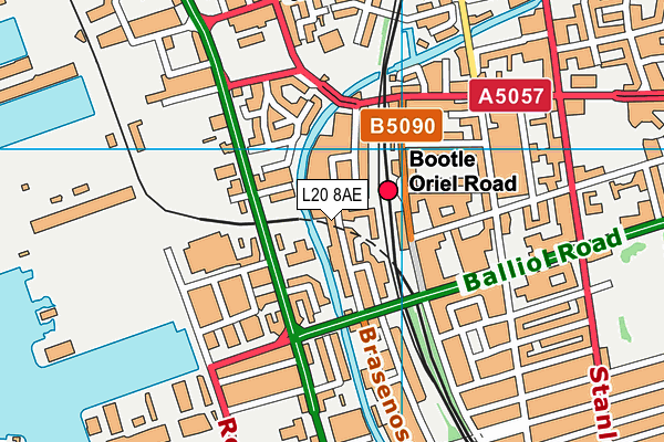 L20 8AE map - OS VectorMap District (Ordnance Survey) L20 8AE map - OS VectorMap District (Ordnance Survey)