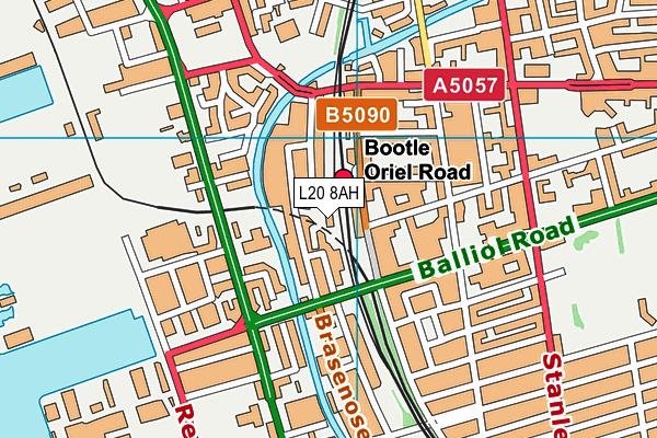L20 8AH map - OS VectorMap District (Ordnance Survey) L20 8AH map - OS VectorMap District (Ordnance Survey)