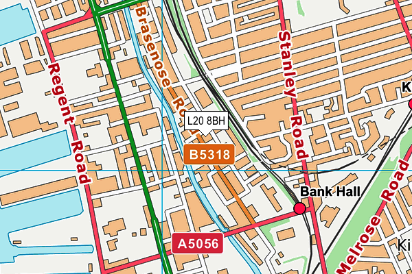 L20 8BH map - OS VectorMap District (Ordnance Survey) L20 8BH map - OS VectorMap District (Ordnance Survey)