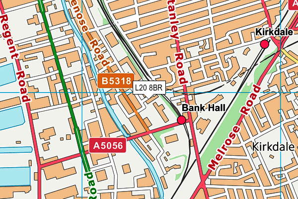 L20 8BR map - OS VectorMap District (Ordnance Survey) L20 8BR map - OS VectorMap District (Ordnance Survey)