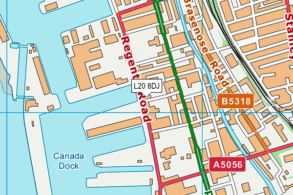 L20 8DJ map - OS VectorMap District (Ordnance Survey) L20 8DJ map - OS VectorMap District (Ordnance Survey)