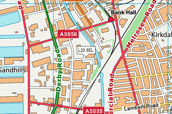 L20 8EL map - OS VectorMap District (Ordnance Survey) L20 8EL map - OS VectorMap District (Ordnance Survey)