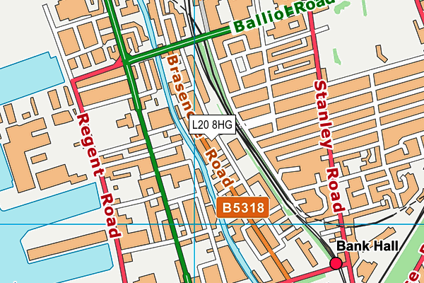 L20 8HG map - OS VectorMap District (Ordnance Survey) L20 8HG map - OS VectorMap District (Ordnance Survey)