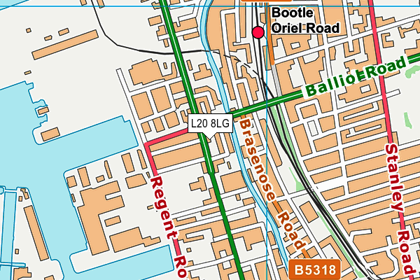 L20 8LG map - OS VectorMap District (Ordnance Survey) L20 8LG map - OS VectorMap District (Ordnance Survey)