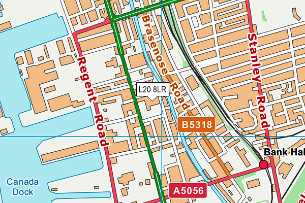 L20 8LR map - OS VectorMap District (Ordnance Survey) L20 8LR map - OS VectorMap District (Ordnance Survey)