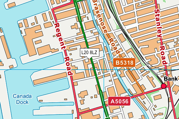 L20 8LZ map - OS VectorMap District (Ordnance Survey) L20 8LZ map - OS VectorMap District (Ordnance Survey)