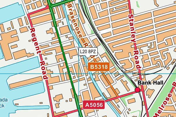 L20 8PZ map - OS VectorMap District (Ordnance Survey) L20 8PZ map - OS VectorMap District (Ordnance Survey)