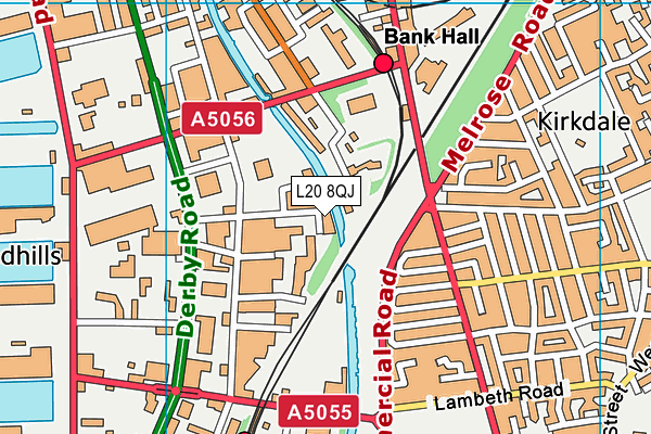 L20 8QJ map - OS VectorMap District (Ordnance Survey) L20 8QJ map - OS VectorMap District (Ordnance Survey)