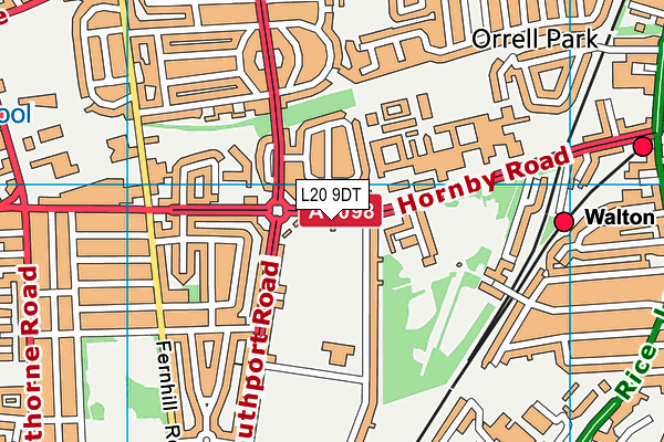 L20 9DT map - OS VectorMap District (Ordnance Survey) L20 9DT map - OS VectorMap District (Ordnance Survey)