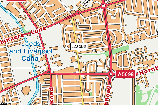 L20 9DX map - OS VectorMap District (Ordnance Survey) L20 9DX map - OS VectorMap District (Ordnance Survey)