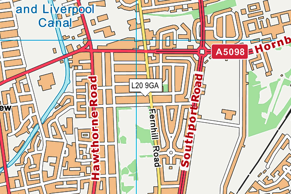 L20 9GA map - OS VectorMap District (Ordnance Survey) L20 9GA map - OS VectorMap District (Ordnance Survey)