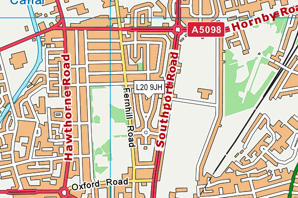 L20 9JH map - OS VectorMap District (Ordnance Survey) L20 9JH map - OS VectorMap District (Ordnance Survey)