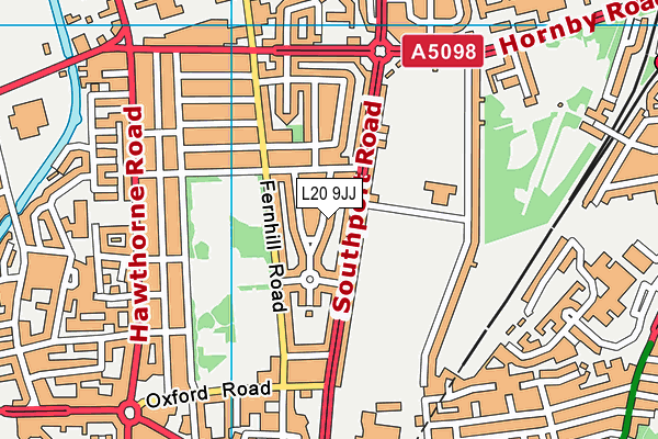 L20 9JJ map - OS VectorMap District (Ordnance Survey) L20 9JJ map - OS VectorMap District (Ordnance Survey)