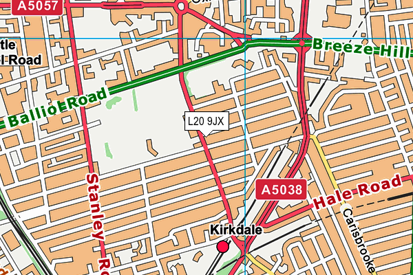 L20 9JX map - OS VectorMap District (Ordnance Survey) L20 9JX map - OS VectorMap District (Ordnance Survey)