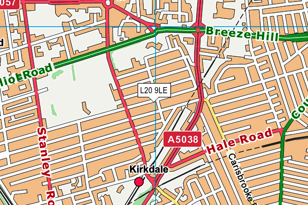 L20 9LE map - OS VectorMap District (Ordnance Survey) L20 9LE map - OS VectorMap District (Ordnance Survey)