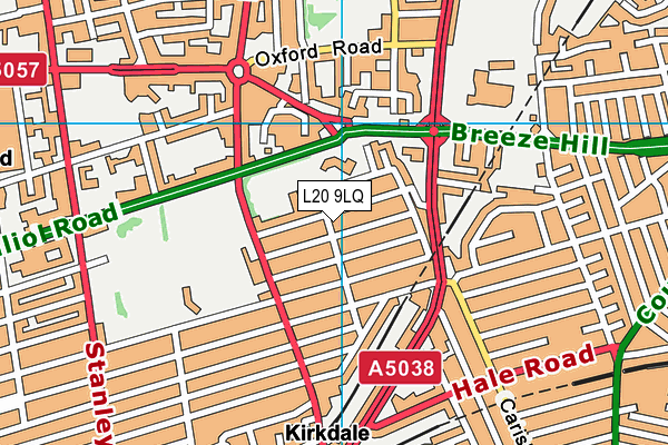 L20 9LQ map - OS VectorMap District (Ordnance Survey) L20 9LQ map - OS VectorMap District (Ordnance Survey)